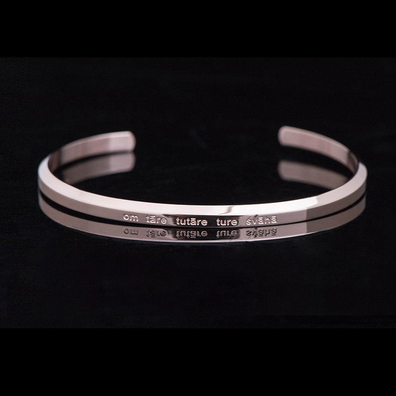 Mythstone Six True Words Engraving Titanium Steel Blessing Protection Bracelet