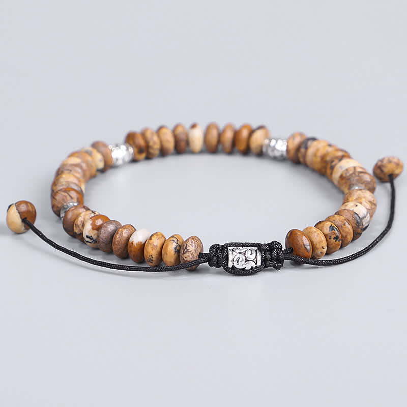 Mythstone Picture Jasper Positive Beads String Bracelet