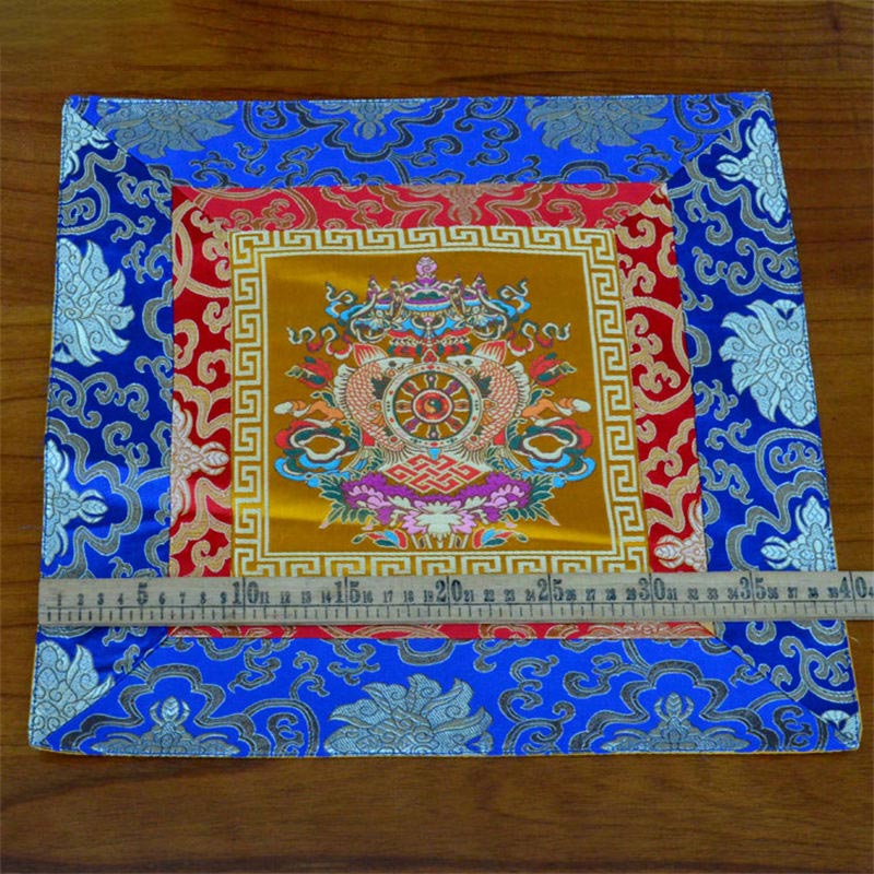 Mythstone Prayer Altar Mat Meditation Strength Endless Knot Vajra Man-Bcu Kalachakra Auspicious Symbols