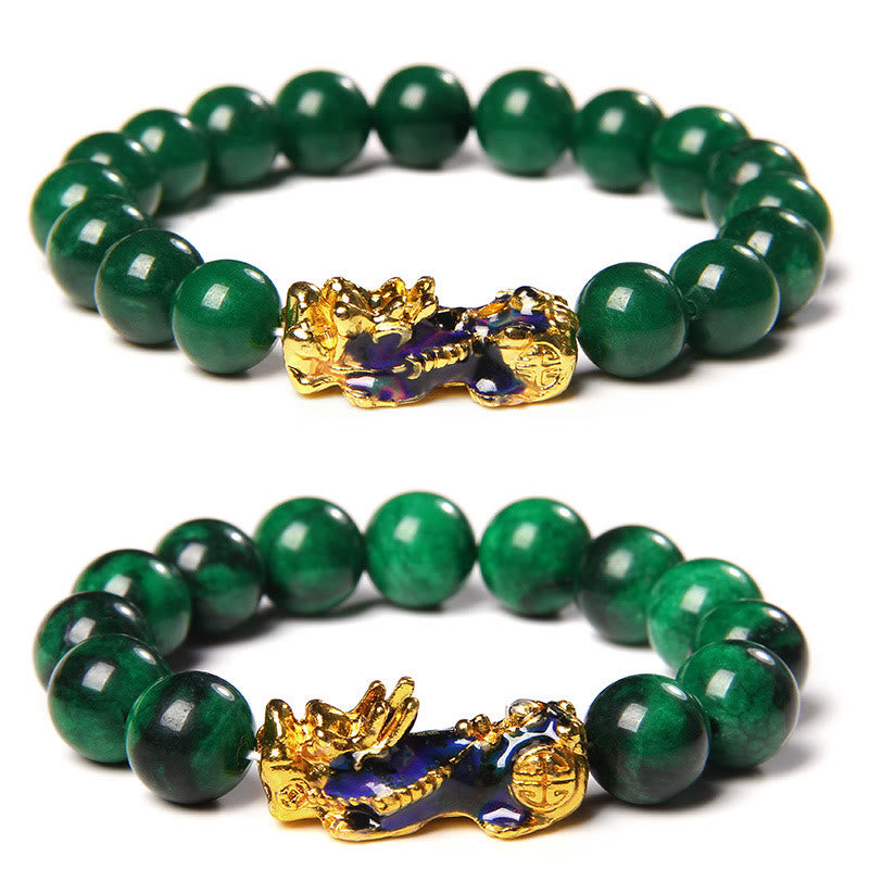 Mythstone Pixiu Jade Abundance Protection Bracelet