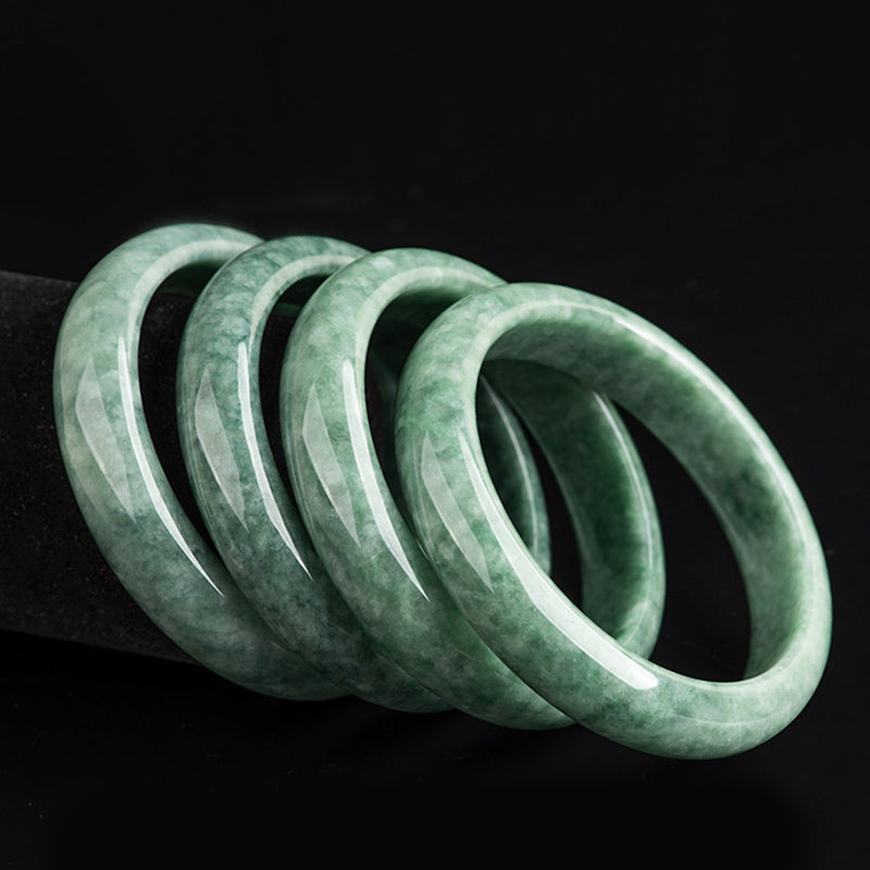 Mythstone Natural Jade Luck Wealth Bangle Bracelet