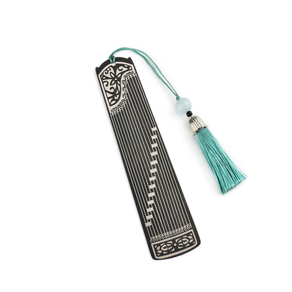 Mythstone Classical Musical Instruments Pipa Guzheng Guqin Ruan Metal Bookmarks Tassel With Gift Box