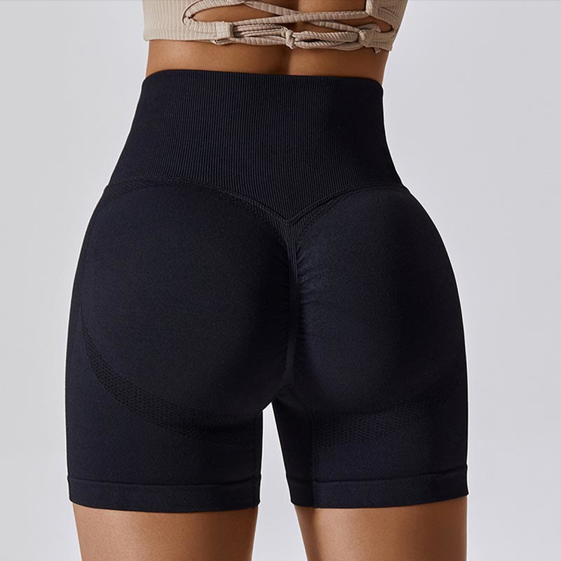 Mythstone Women Seamless Sports Fitness High Waist Yoga Workout Shorts