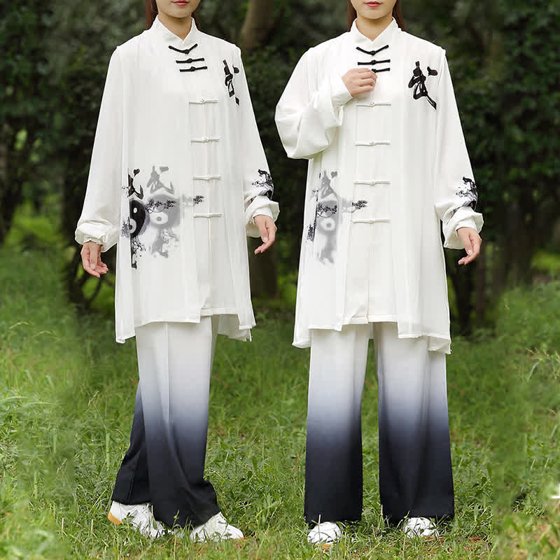 Mythstone 3Pcs Yin Yang Tree Tai Chi Spiritual Zen Practice Meditation Prayer Uniform Unisex Clothing Set