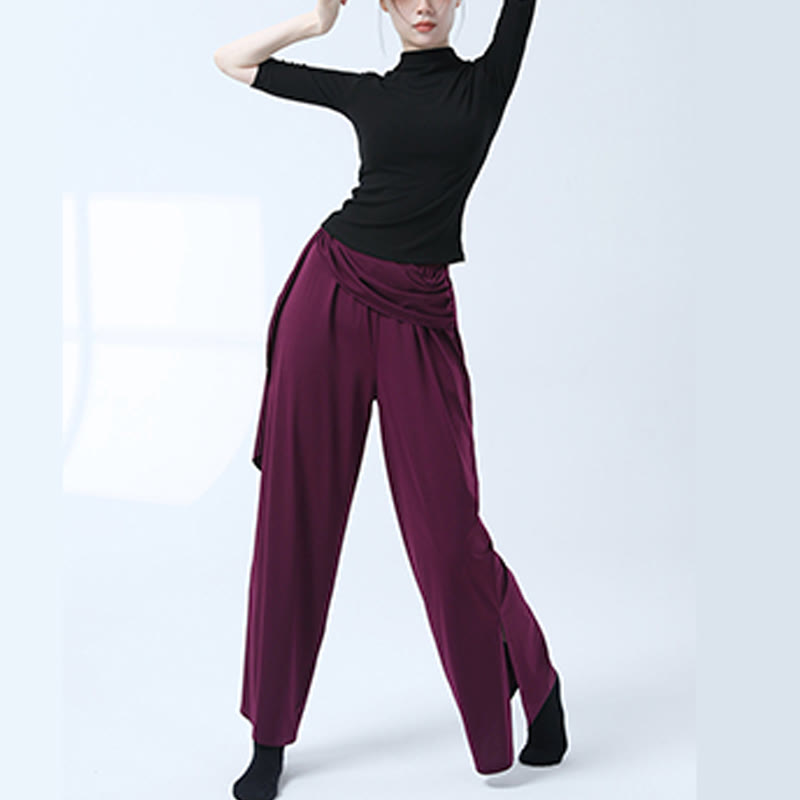 Mythstone Retro Loose Wide Leg Pants Casual Dance Women's Yoga Pants