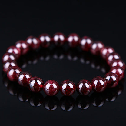 Mythstone Natural Garnet Bead Passion Bracelet