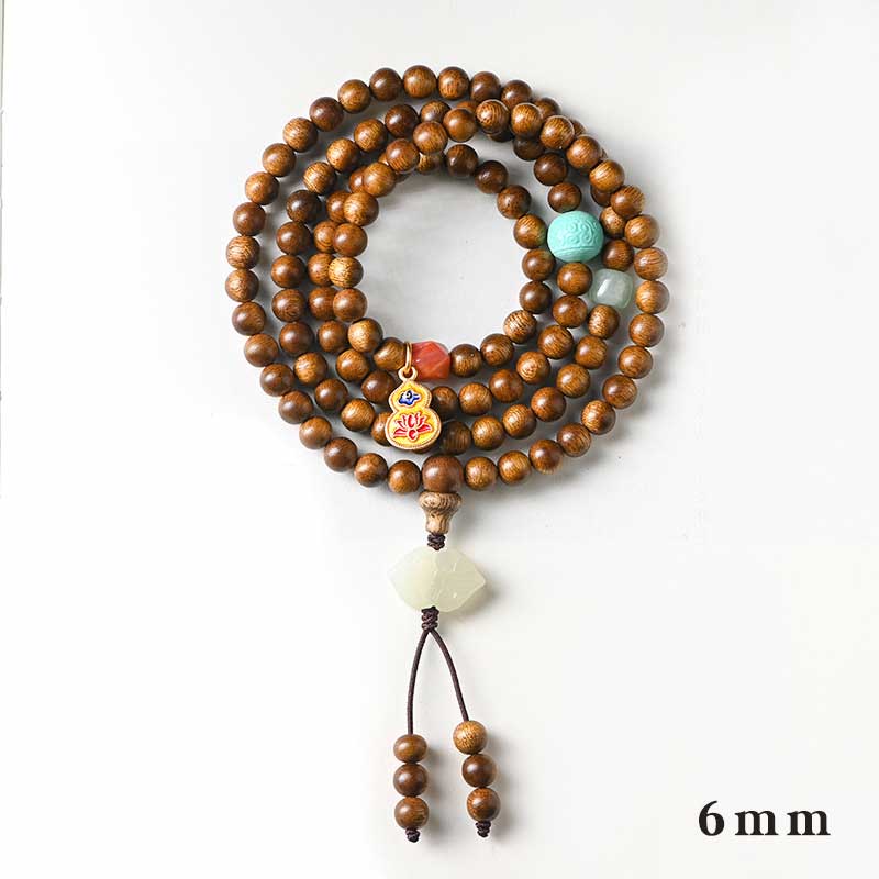 Mythstone Tibetan Rosewood Protection Calm Bracelet Mala