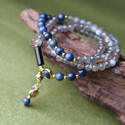 Mythstone Moonstone Lazurite Calm Healing Positive Bracelet