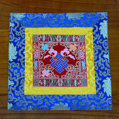 Mythstone Prayer Altar Mat Meditation Strength Endless Knot Vajra Man-Bcu Kalachakra Auspicious Symbols