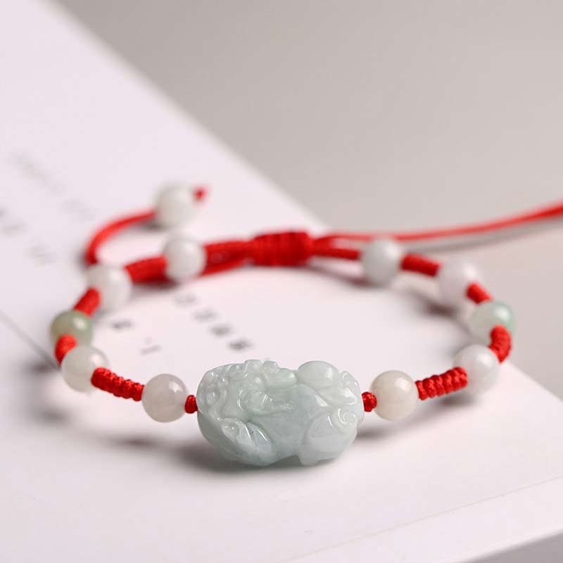 Mythstone Natural Jade PiXiu Luck Bracelet