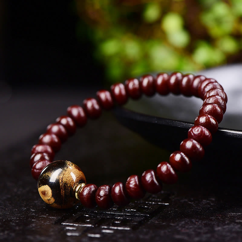 Mythstone Natural Tibetan Purple Bodhi Seed Bead Harmony Bracelet