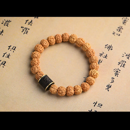 Pulsera de la riqueza y la buena suerte con la semilla de Bodhi de Rudraksha del Tíbet Mythstone