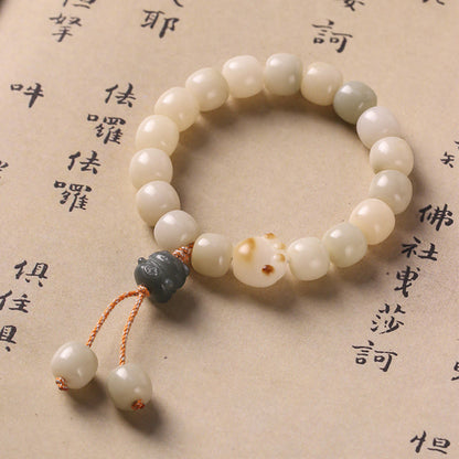 Mythstone Lucky Cat Bodhi Seed Cat Paw Peace Bracelet