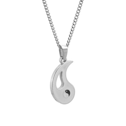 2 piezas de collar con colgante de Yin Yang para pareja