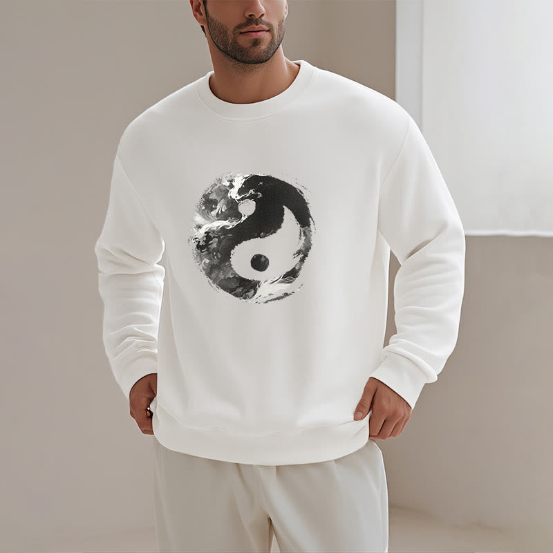 Mythstone Yin Yang Fleece Lined Polyester Sweatshirt