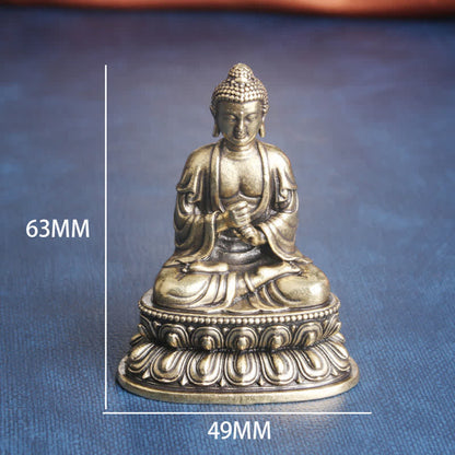 Mythstone Tathagata Buddha Serenity Copper Statue Decoration