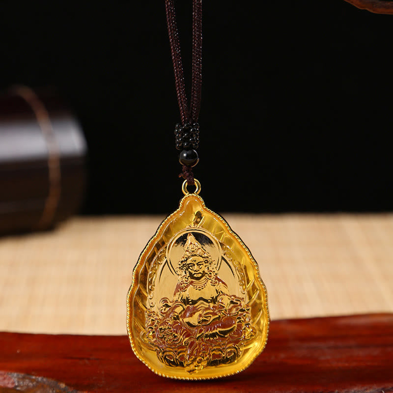 Mythstone Tibetan Buddha Liuli Crystal Serenity Necklace Pendant