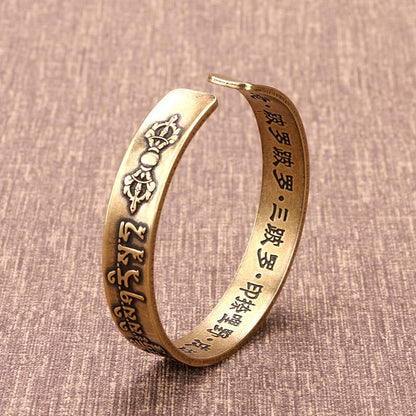 MythStone Tibetan Sanskrit Copper Healing Bracelet Bangle