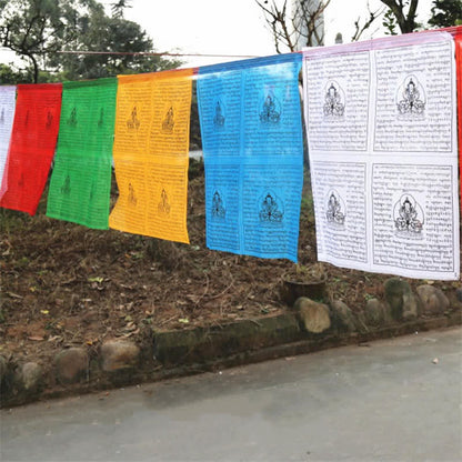 Mythstone Tibetan 5 Colors Windhorse Auspicious Outdoor 25 Pcs Prayer Flag