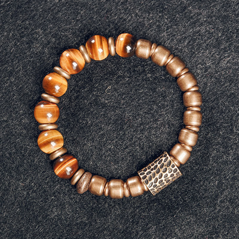 Mythstone Tiger Eye Stone Copper Protection Bracelet