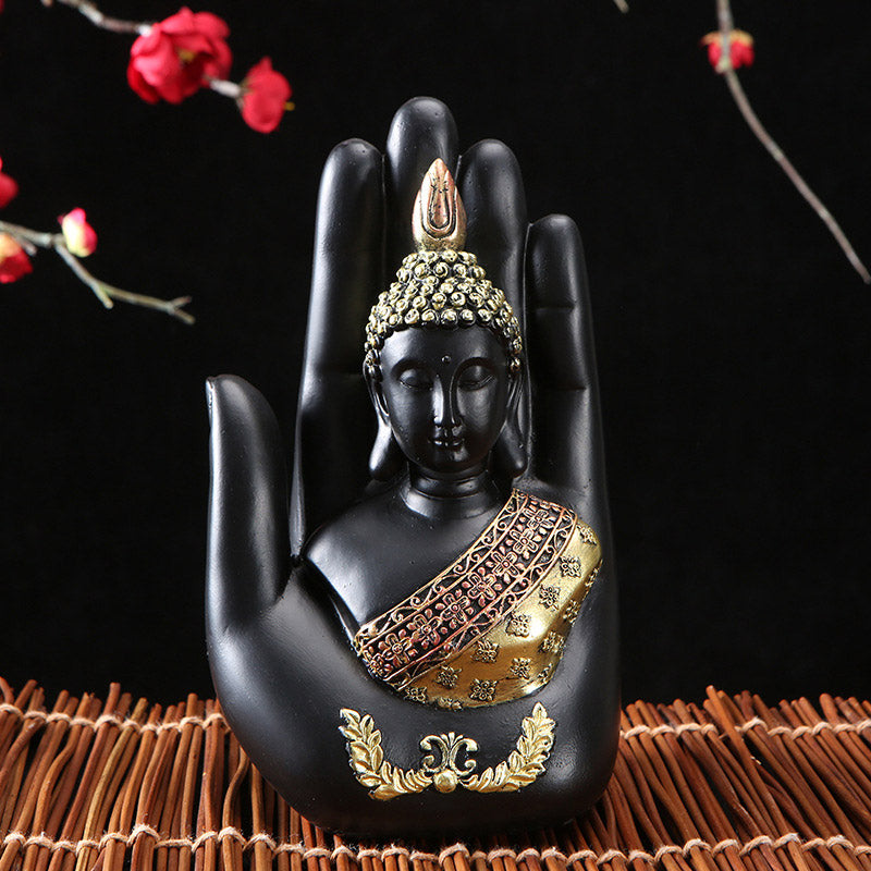 Decoración de Feng Shui con bendición de Buda tibetano de piedra mítica 