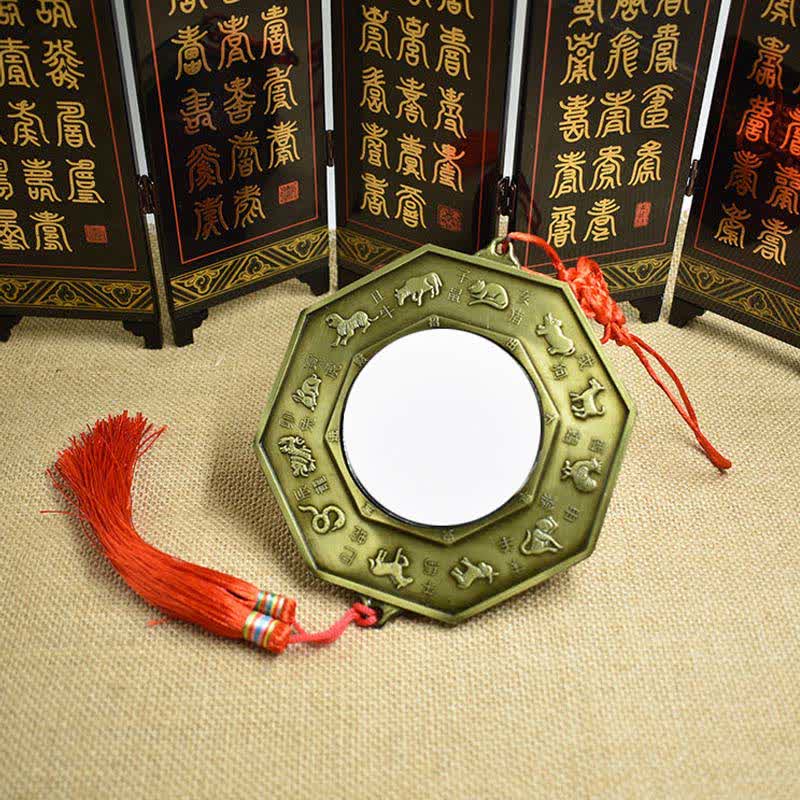 Mythstone Feng Shui Bagua Map Five-Emperor Coins Chinese Knotting Harmony Energy Map