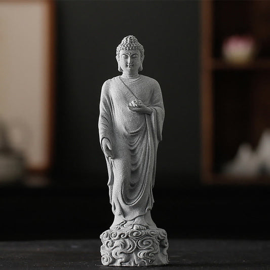 Mythstone Meditation Buddha Auspicious Clouds Design Serenity Home Decoration