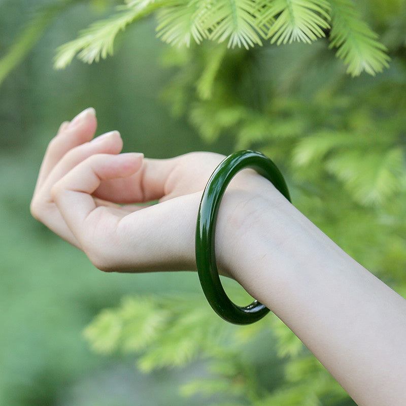 Pulsera de bendición de longevidad de jade cian Mythstone 