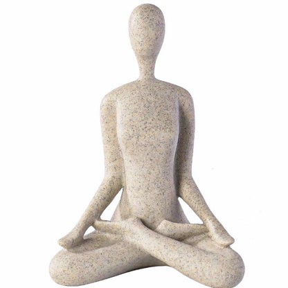 Mythstone AMythstonetract Yoga Meditación Ejercicio Resina Figura Espiritual Escultura Decoración de Escritorio