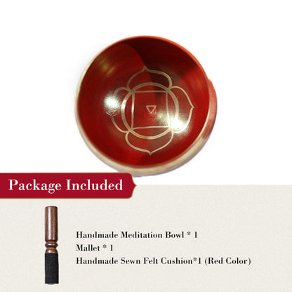 Mythstone Tibetan Sound Bowl Handcrafted for Chakra Healing and Mindfulness Meditation Singing Bowl Set