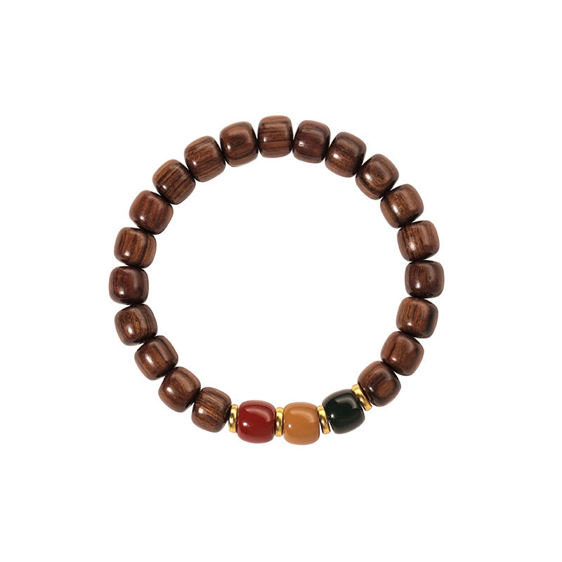 Mythstone Ebony Wood Rosewood Peace Balance Bracelet