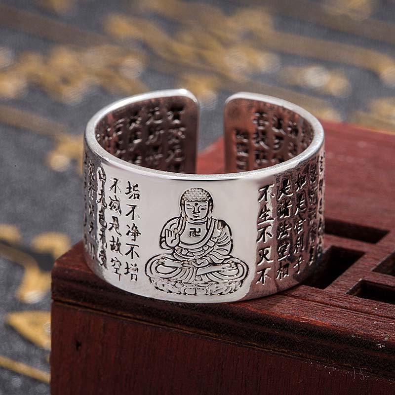 Mythstone FengShui Buddha Chinese Zodiac Protection Adjustable Ring