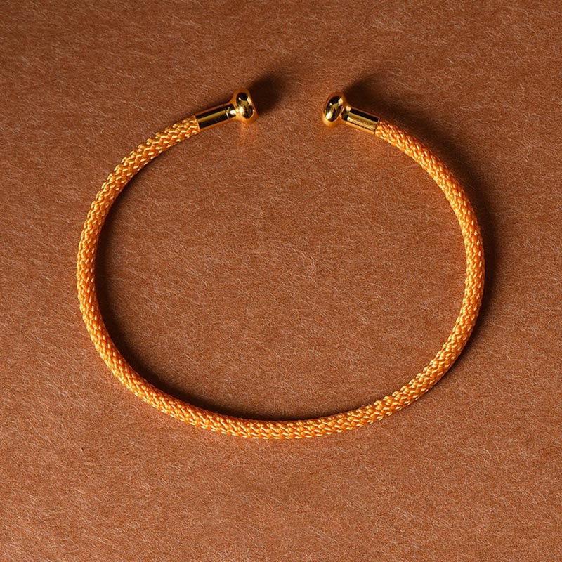 Mythstone Simple Design Handmade Luck Braid String Cuff Bracelet