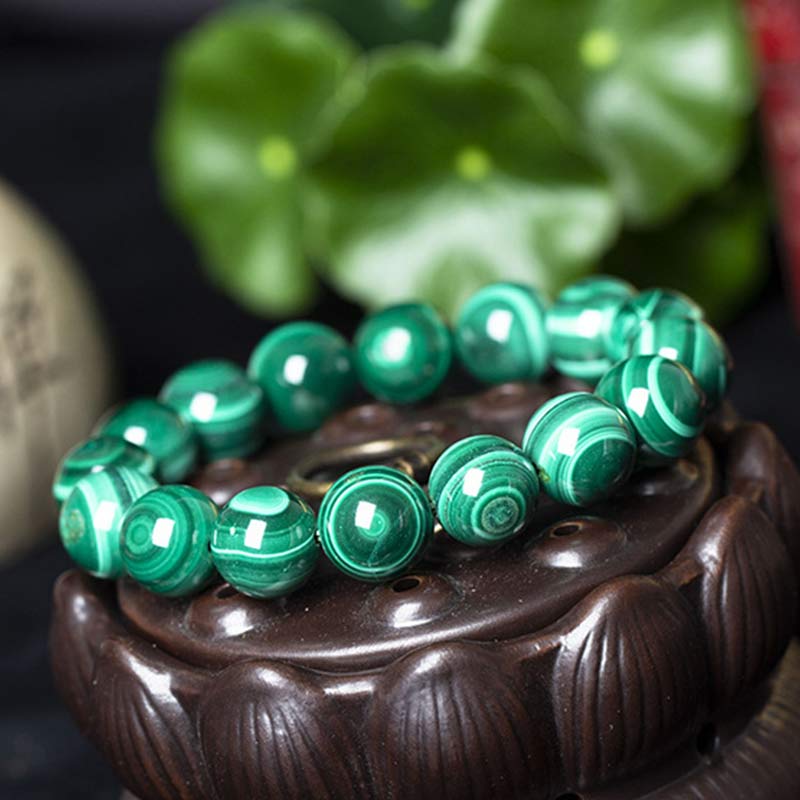 Mytthstone Natural Malachite Protection Calmness Bracelet