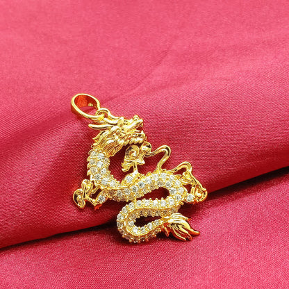 Mythstone Gold Dragon Protection Necklace Pendant