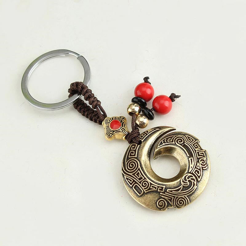 Mythstone Good Luck Fortune Copper Wealth Key Chain