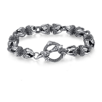 Mythstone Dragon Claw Engraved Strength Protection Bracelet