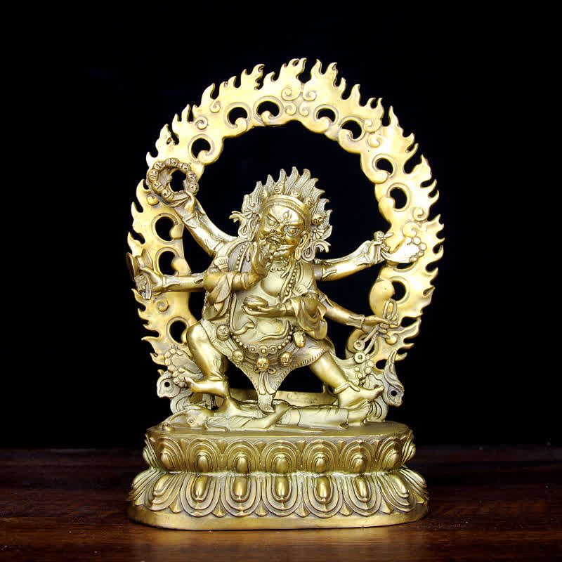 Estatua decorativa de cobre con la compasión del Bodhisattva Mahakala del Tíbet de Mythstone