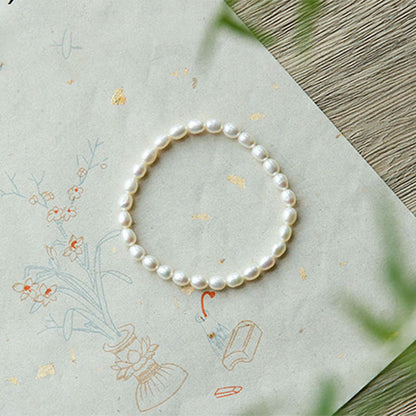 Mythstone Natural Pearl Healing Beaded Bracelet