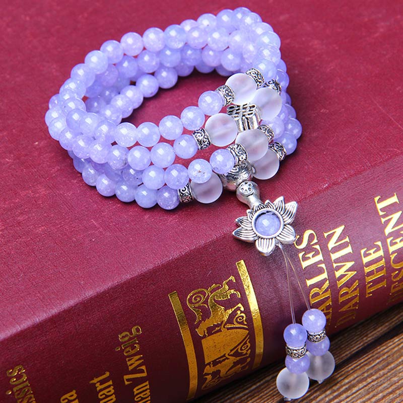 Mythstone Purple Jasper Bead Strength Bracelet Mala