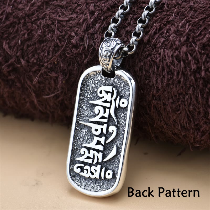 Mythstone 925 Sterling Silver Zakiram Goddess of Wealth Om Mani Padme Hum Peace Necklace Pendant