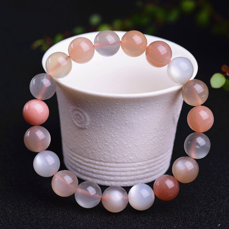 Mythstone Natural Moonstone Wealth Positive Bracelet