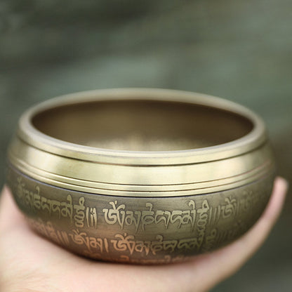 Mythstone Tibetan Sound Bowl Handcrafted for Focus and Meditation Peaceful Happiness Singing Bowl Set