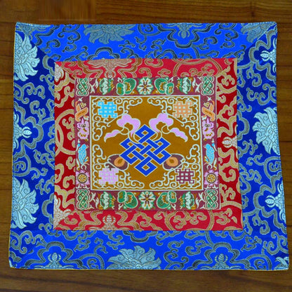 Mythstone Prayer Altar Mat Meditation Strength Endless Knot Vajra Man-Bcu Kalachakra Auspicious Symbols