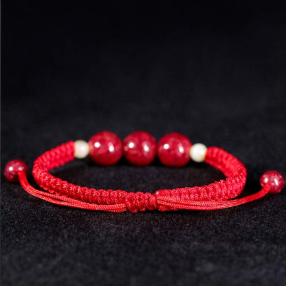 Mythstone Cinnabar Blessing Red String Bracelet For Kids