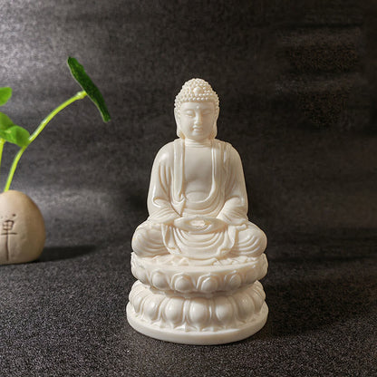 Mythstone Mini Ivory Fruit Tathagata Buddha Lotus Kwan Yin Avalokitesvara Manjusri Samantabhadra Serenity Desk Decoration