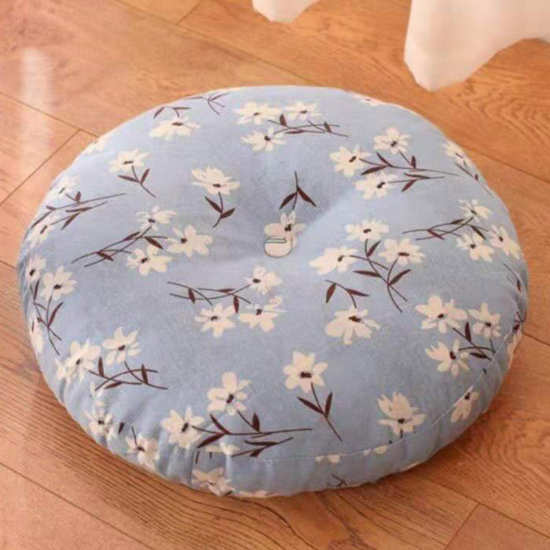 Mythstone Lotus Simple Pattern Linen Meditation Seat Cushion Home Living Room Decoration