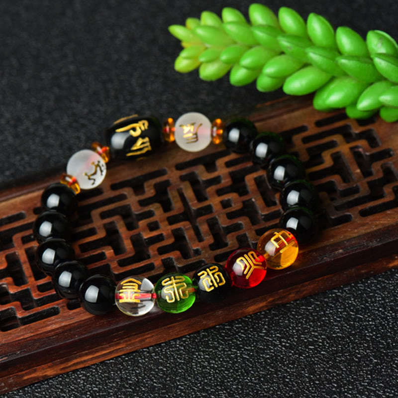 Mythstone Tibetan Black Onyx Luck Bracelet