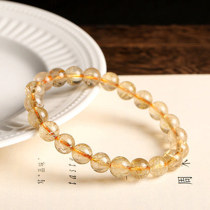 Mythstone Natural Citrine Blessing Protection Bracelet