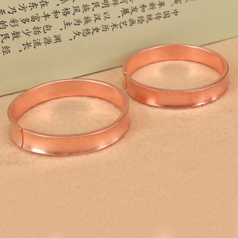 Mythstone Copper Wealth Luck Cuff Bracelet Bangle